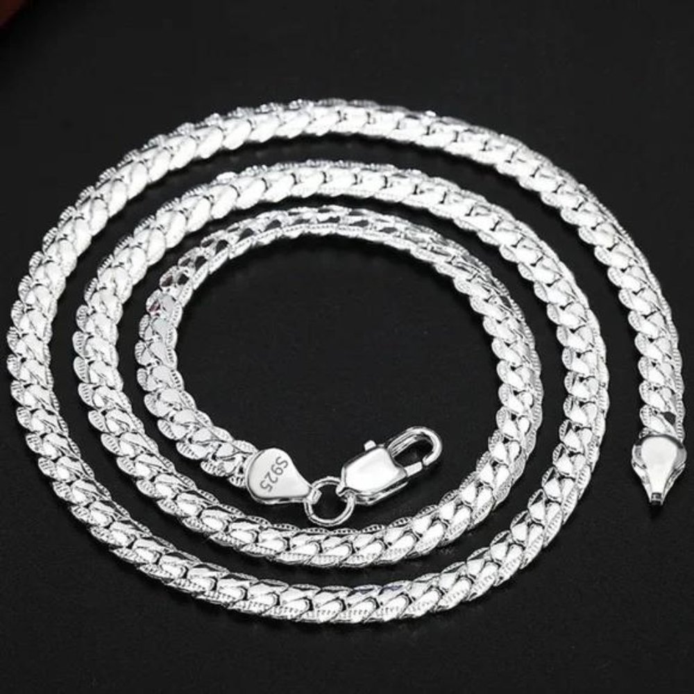 “18” NEW 925 STERLING SILVER SNAKE CHAIN NECKLACE, NICE NECKLACE, CUTE NECKLACE